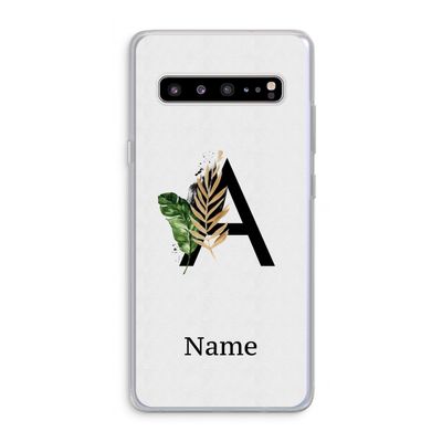 Charcoal Flora: Samsung Galaxy S10 5G Transparant Hoesje