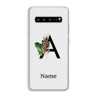 Charcoal Flora: Samsung Galaxy S10 5G Transparant Hoesje