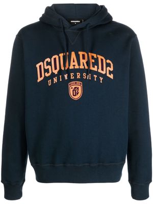 DSQUARED2 hoodie à imprimé University - Bleu