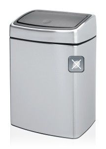 Brabantia Touch Bin wandafvalemmer 10 liter met kunststof binnenemmer - Matt Steel Fingerprint Proof