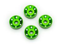 Traxxas - Wheel washers, machined aluminum, green (4) (TRX-10257-GRN)