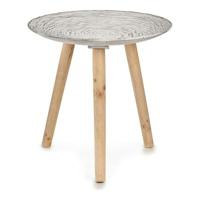 Bijzettafel Gift Decor Wit Bruin Hout 40 x 39 x 40 cm Spiralen