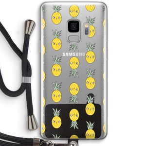 Ananas: Samsung Galaxy S9 Transparant Hoesje met koord