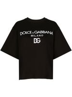 Dolce & Gabbana t-shirt en coton à logo floqué - Noir - thumbnail