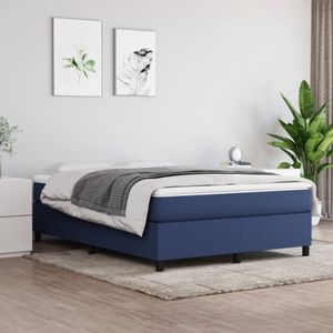 Boxspringframe stof blauw 140x190 cm