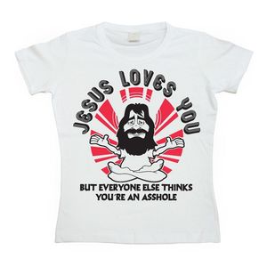 Jesus Loves You dames shirt 2XL  -