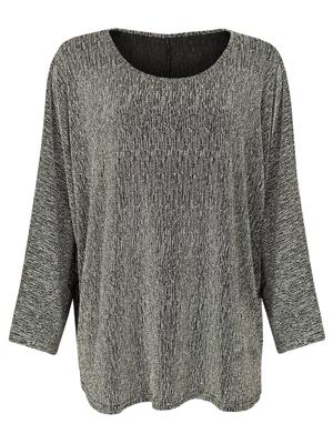 Top Glitter Zilver