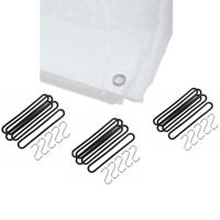 Benson - Afdekzeil - dekzeil - wit - 6 x 10 meter - met 30x spanrubbers - en S-haken