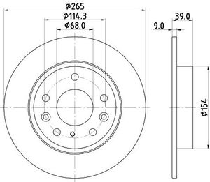 Remschijf PRO 8DD355133501