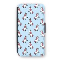 Eenhoorns overal: iPhone 8 Plus Flip Hoesje