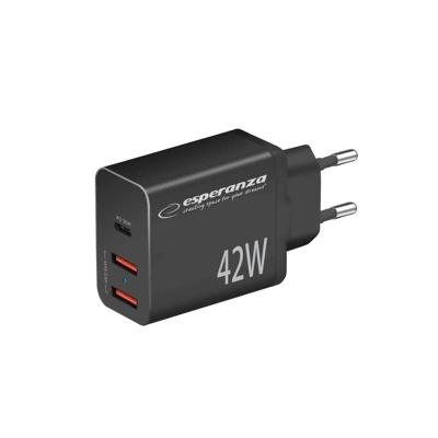 Esperanza EZC106K netvoeding oplader 42W Zwart