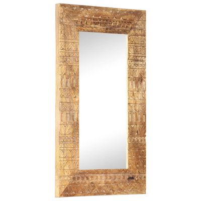 VidaXL Spiegel handgesneden 80x50x2,5 cm massief mangohout VidaXL Spiegel handgesneden 80x50x2,5 cm massief mangohout