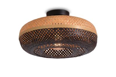 Plafondlamp Palawan Bamboe naturel/zwart - S