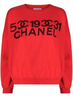 CHANEL Pre-Owned sweat à logo imprimé (2001) - Rouge