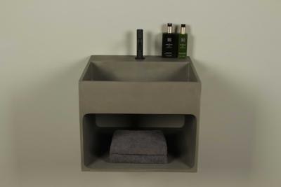 Hängend Badezimmermöbel, natürlich Beton viereck 48×48cm | BET-601nc