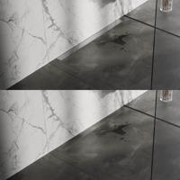 Brauer Douchegoot - 100x7.5cm - muurflens - tegelinlegrooster omkeerbaar - RVS - RVS - geborsteld RVS DR-MRFW100NG