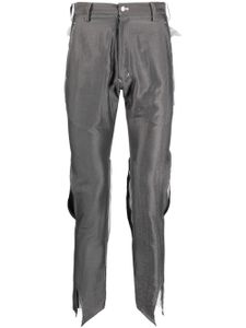 sulvam pantalon slim à découpes - Gris