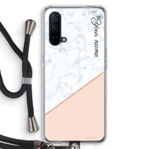 Marmer in stijl: OnePlus Nord CE 5G Transparant Hoesje met koord