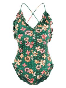 Ulla Johnson maillot de bain Giordana à fleurs - Vert