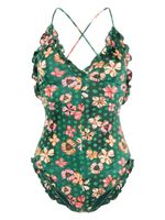 Ulla Johnson maillot de bain Giordana à fleurs - Vert - thumbnail