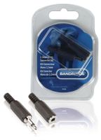 Bandridge BPP300 kabel-connector 1x 3.5mm Male, 1x 3.5mm Female Zwart - thumbnail