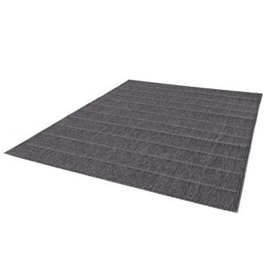 Binnen/buitenvloerkleed Ferrara - lichtgrijs ruit - 120x170 cm