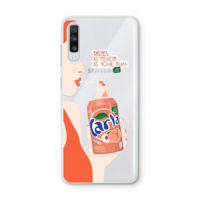 Peach please!: Samsung Galaxy A70 Transparant Hoesje