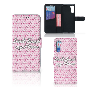 OnePlus Nord Portemonnee Hoesje Flowers Pink DTMP