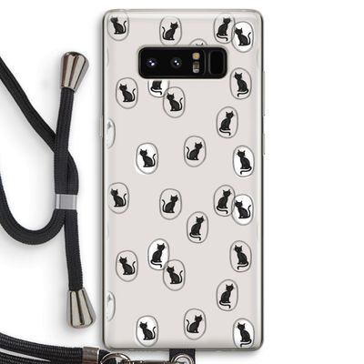 Miauw: Samsung Galaxy Note 8 Transparant Hoesje met koord