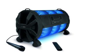 Bluetooth Speaker met Feestverlichting - Karaoke Partybox - 8 Uur Speeltijd - Met Microfoon (HPG519BTL)