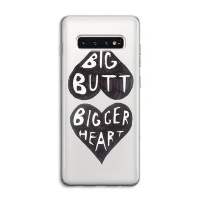Big butt bigger heart: Samsung Galaxy S10 4G Transparant Hoesje