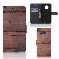 Motorola Moto G6 Plus Book Style Case Old Wood - thumbnail