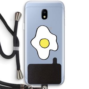 Spiegelei: Samsung Galaxy J3 (2017) Transparant Hoesje met koord
