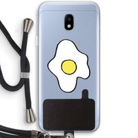 Spiegelei: Samsung Galaxy J3 (2017) Transparant Hoesje met koord