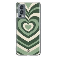 OnePlus Nord 2 hoesje siliconen - Marmer hart swirl