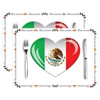 Placemat Mexicaans design - 20x stuks - 42 x 30 cm - 90g - Mexico Placemat Mexicaans design - 20x stuks - 42 x 30 cm - 90g - Mexico