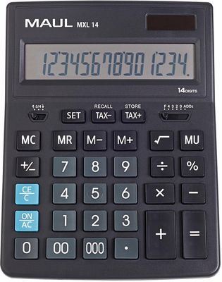MAUL bureaurekenmachine MXL 14, zwart