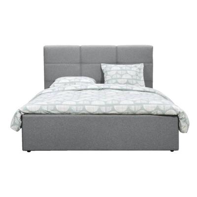 Leen Bakker - Bed Dakota - Licht - 160x200 Cm - Stof - Grijs