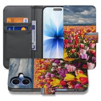Portemonnee Hoesje iPhone 17 Tulpen Motief Kleurig Patroon