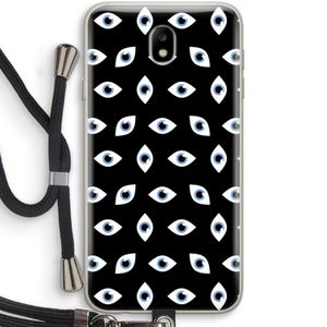 Eyes pattern: Samsung Galaxy J7 (2017) Transparant Hoesje met koord