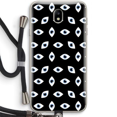 Eyes pattern: Samsung Galaxy J7 (2017) Transparant Hoesje met koord