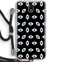 Eyes pattern: Samsung Galaxy J7 (2017) Transparant Hoesje met koord