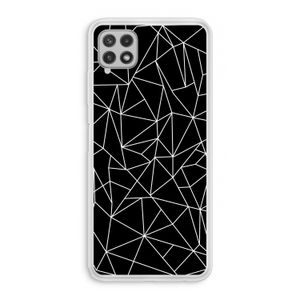Geometrische lijnen wit: Samsung Galaxy A22 4G Transparant Hoesje