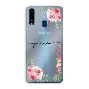 Rozen: Samsung Galaxy A20s Transparant Hoesje