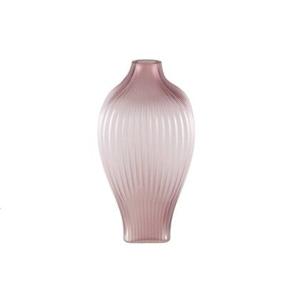 PTMD Halde Light Purple solid glass vase ribbed high