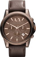 Horlogeband Armani AX2090 Leder Bruin 22mm - thumbnail