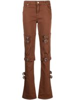 Blumarine jean évasé à détail de boucle - Marron
