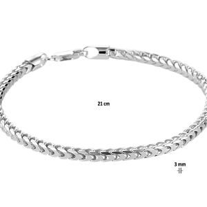 TFT Armband Zilver Gourmet 3,0 mm 21 cm