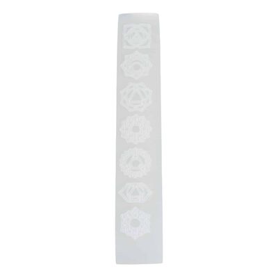 Edelsteen Seleniet Oplaad Staaf 7 Chakras 20 cm