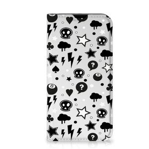 Mobiel BookCase iPhone 13 Mini Silver Punk